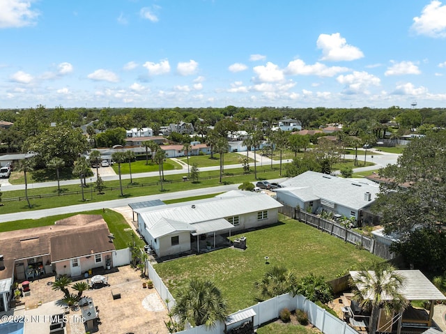 aerial view of residential area