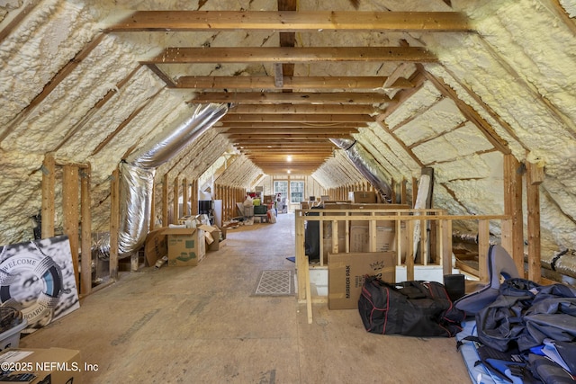 view of attic