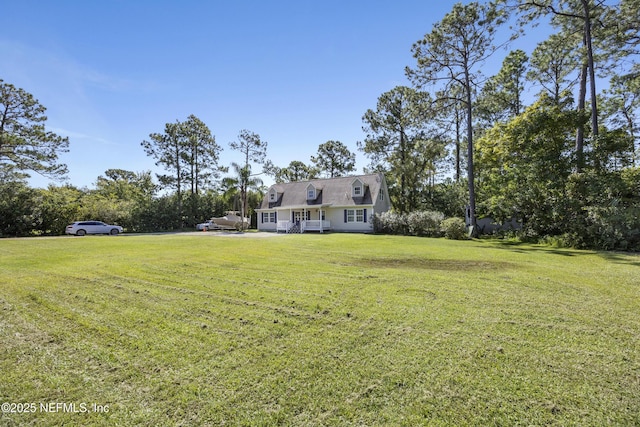 view of grassy yard