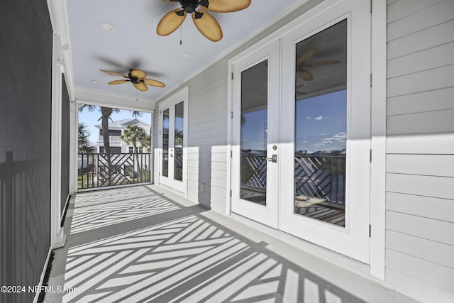 228 Rum Runner Way, Saint Johns, FL 32259 - unfurnished sunroom featuring french doors