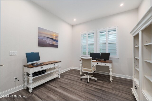 488 Pinellas Way, Saint Johns, FL 32259 - office with dark wood finished floors and recessed lighting