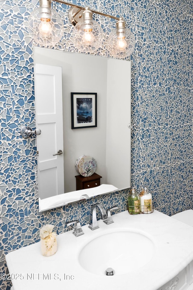 bathroom featuring vanity