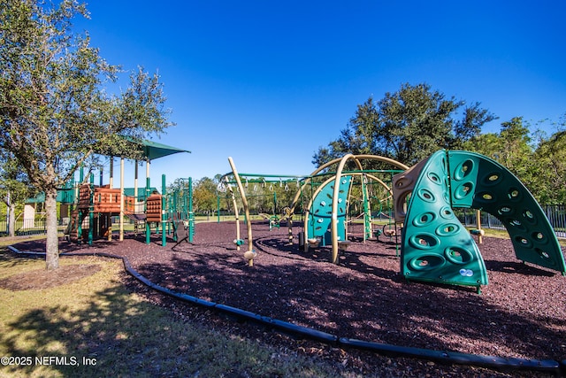 view of community jungle gym