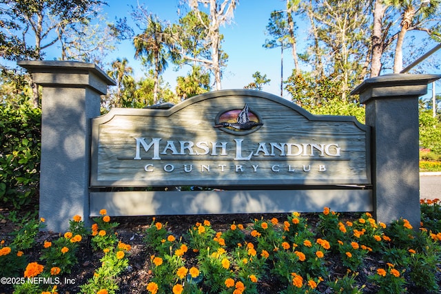 view of community sign