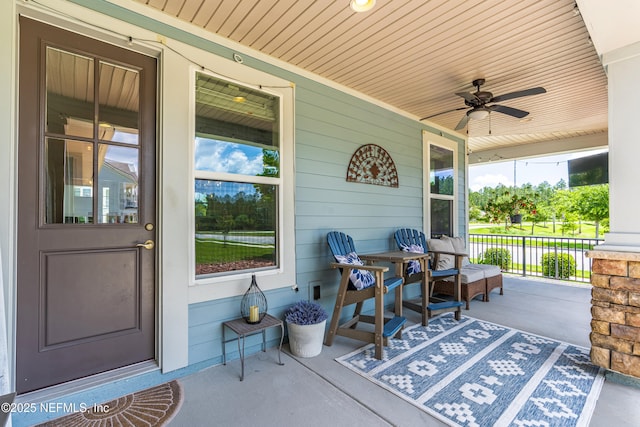 929 Keystone Corners Blvd, Saint Johns, FL 32259 - covered porch featuring ceiling fan