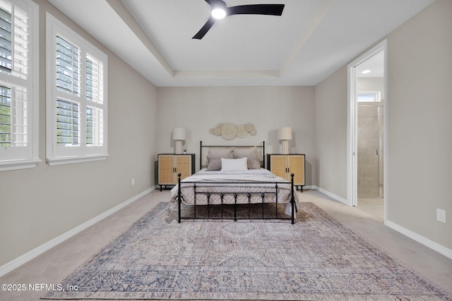 221 Broomsedge Cir, Saint Augustine, FL 32095 - bedroom with carpet, multiple windows, and a tray ceiling