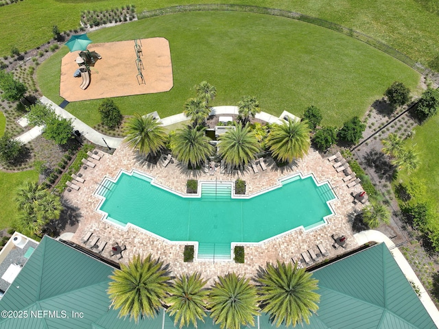 221 Broomsedge Cir, Saint Augustine, FL 32095 - drone / aerial view of a pool area