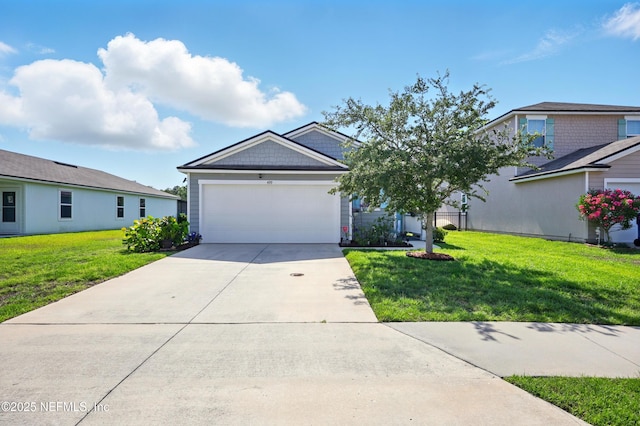 499 Ashby Landing Way, Saint Augustine, FL 32086 - view of front facade with a front yard, a garage, and concrete driveway