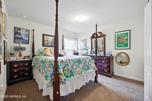 499 Ashby Landing Way, Saint Augustine, FL 32086 - bedroom featuring dark carpet, a textured ceiling, and baseboards