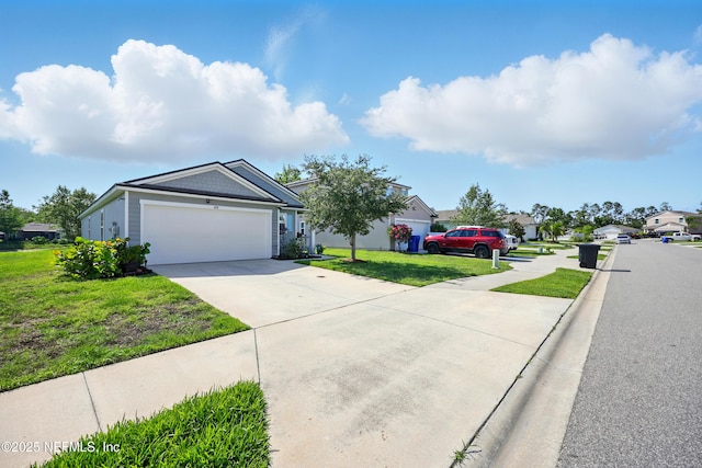 499 Ashby Landing Way, Saint Augustine, FL 32086 - ranch-style home with driveway, a front yard, and an attached garage