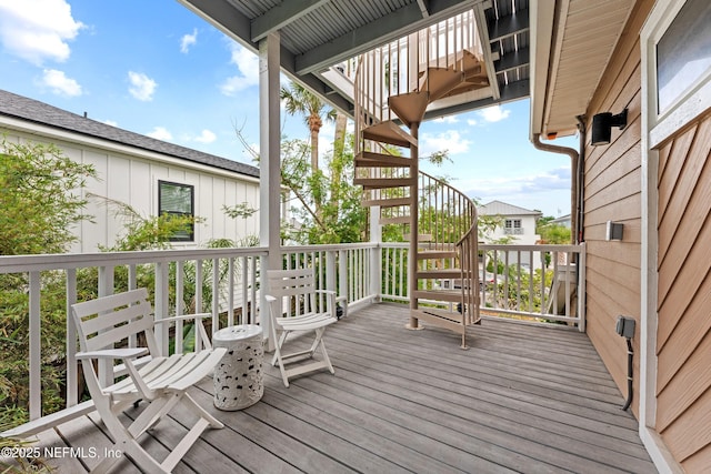224 Bowles St, Neptune Beach, FL 32266 - wooden terrace featuring stairway