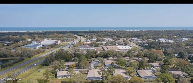 aerial overview of property's location with a large body of water