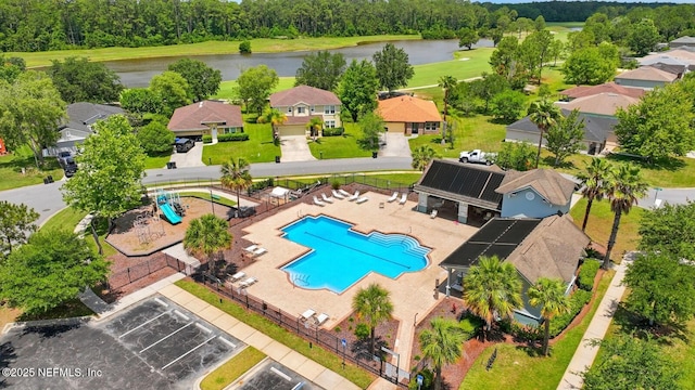 4956 Cypress Links Blvd, Elkton, FL 32033 - drone / aerial view of a large body of water and a pool