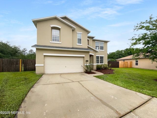 3124 Hidden Lake Cv, Middleburg, FL 32068 - traditional home with concrete driveway, stucco siding, and a garage