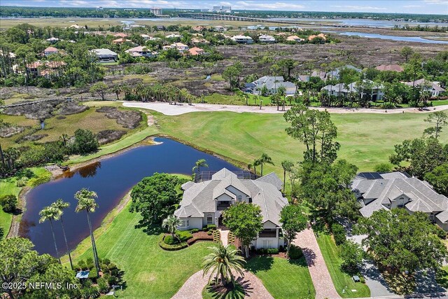 201 Royal Tern Rd N, Ponte Vedra Beach, FL 32082 - aerial perspective of suburban area with a nearby body of water and a local golf course