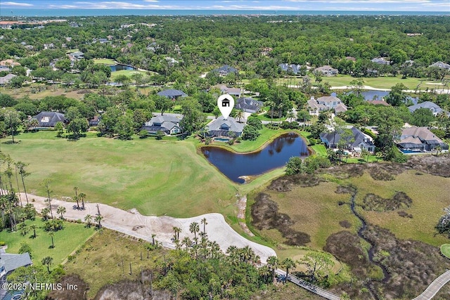 201 Royal Tern Rd N, Ponte Vedra Beach, FL 32082 - aerial overview of property's location with a nearby body of water, nearby suburban area, and a golf club