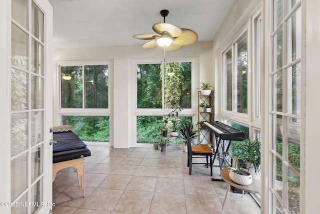 95050 Barclay Pl Unit 5B, Fernandina Beach, FL 32034 - sunroom / solarium with tile patterned floors and plenty of natural light