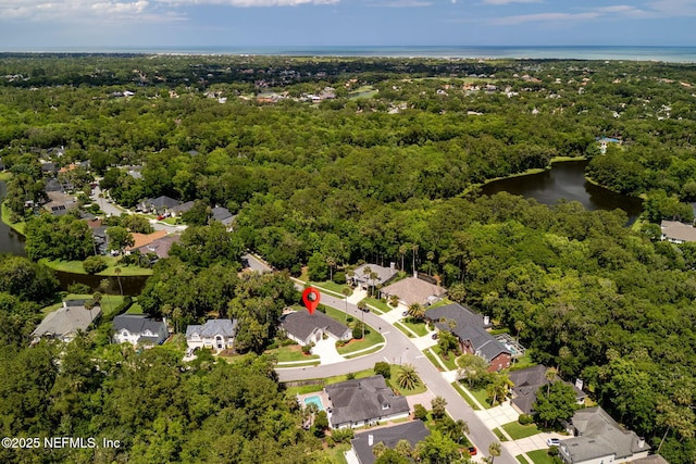 400 Big Tree Rd, Ponte Vedra Beach, FL 32082 - aerial perspective of suburban area with a nearby body of water and a heavily wooded area