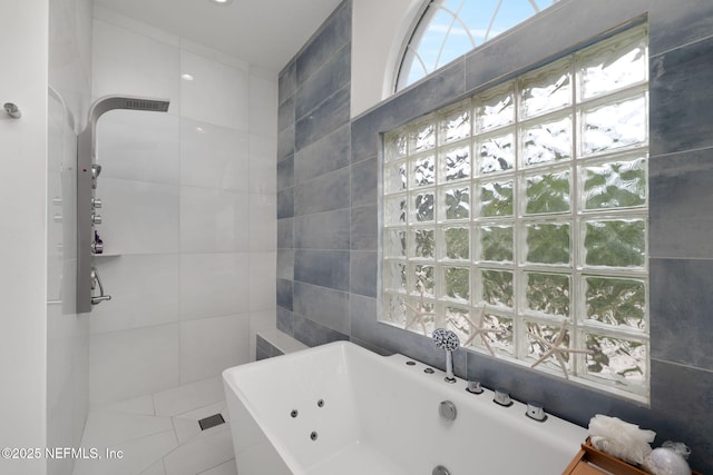 400 Big Tree Rd, Ponte Vedra Beach, FL 32082 - full bath featuring a tub with jets, tile walls, and tiled shower