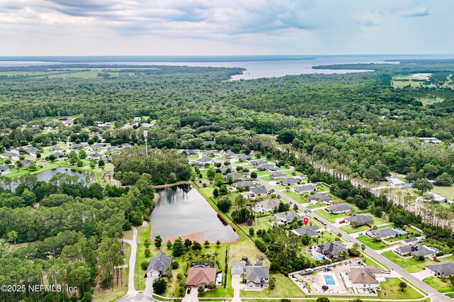 71 Irish Rose Rd, Saint Augustine, FL 32092 - aerial view of residential area with a nearby body of water and a forest