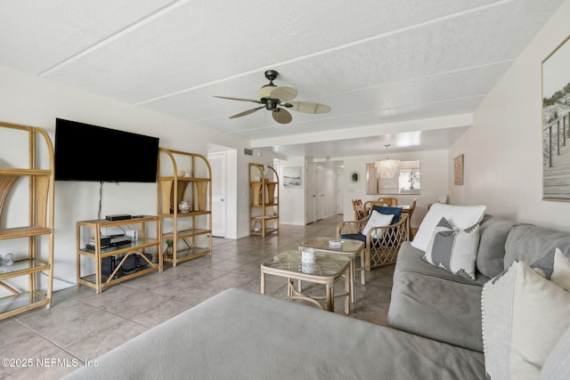 8550 A1A S Unit 340, Saint Augustine, FL 32080 - tiled living area featuring ceiling fan