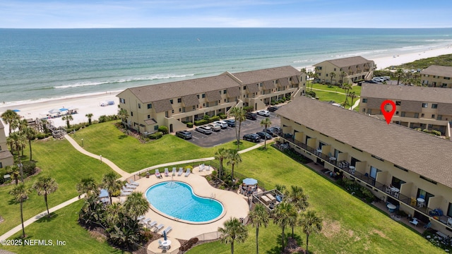 8550 A1A S Unit 340, Saint Augustine, FL 32080 - drone / aerial view of expansive coastline and a pool
