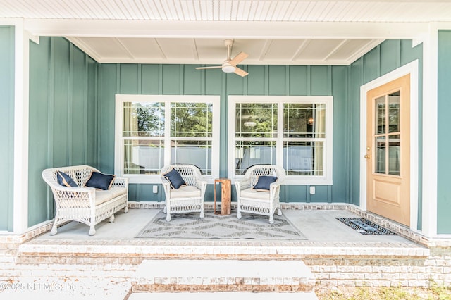 4282 Wolfe Dr, Macclenny, FL 32063 - view of patio / terrace with ceiling fan