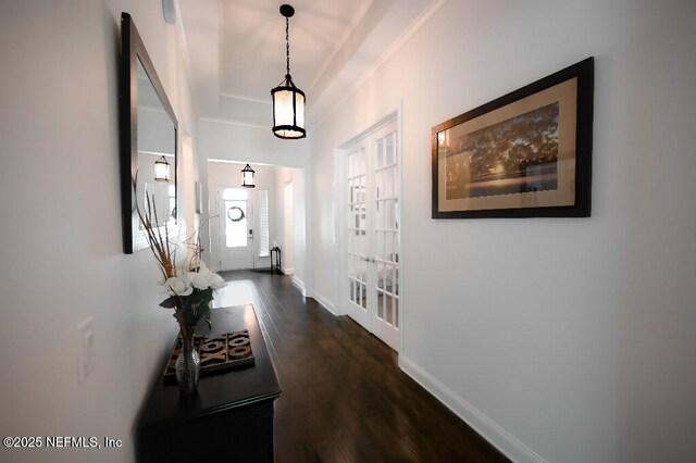 152 Cloverbrook Rd, Saint Johns, FL 32259 - corridor featuring dark wood finished floors and baseboards
