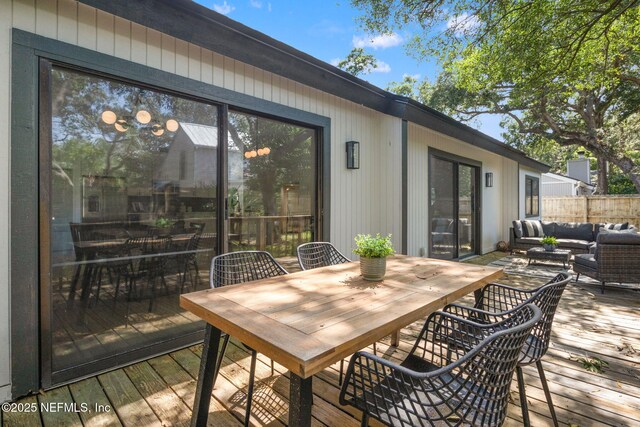 550 Robles Ln, Ponte Vedra Beach, FL 32082 - deck featuring an outdoor hangout area and outdoor dining area
