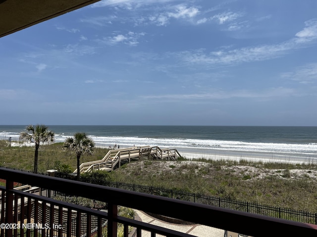 water view featuring local beach