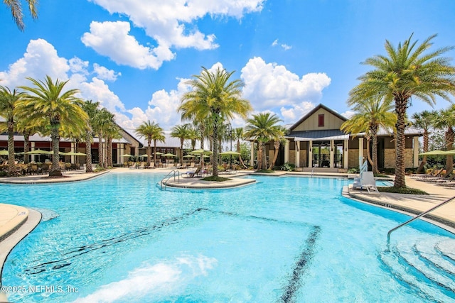 community pool featuring a patio