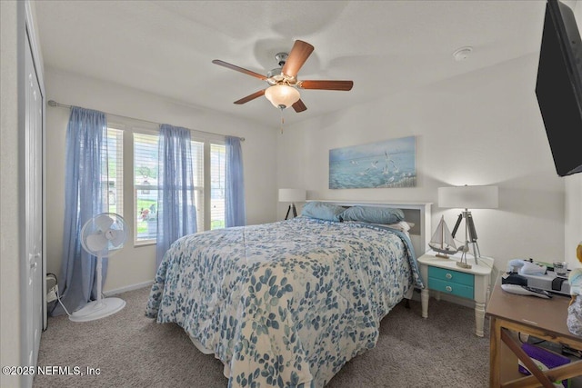 4101 Spring Creek Ln, Middleburg, FL 32068 - carpeted bedroom featuring baseboards and a ceiling fan