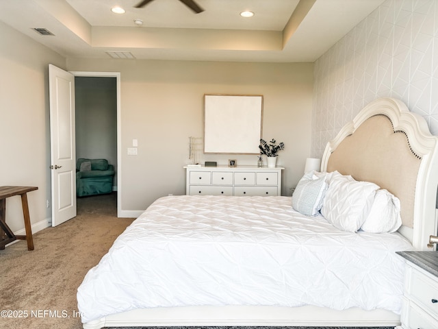 627 Rum Runner Way, Saint Johns, FL 32259 - carpeted bedroom with recessed lighting and a tray ceiling