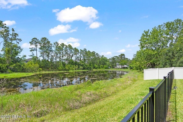 5950 Orchard Pond Dr, Fleming Island, FL 32003 - view of yard featuring fence and a water view