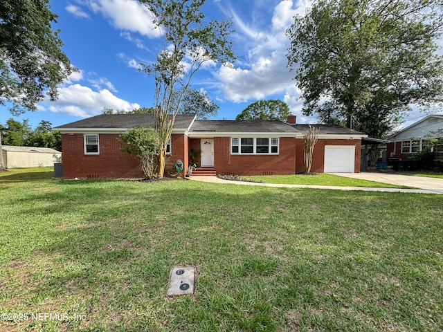 5520 Hyde Grove Ave, Jacksonville, FL 32210 - single story home with a garage, concrete driveway, brick siding, and a front yard