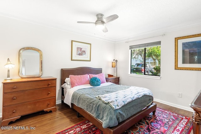 100 Fairway Park Blvd Unit 802, Ponte Vedra, FL 32082 - bedroom with crown molding, wood finished floors, baseboards, and a ceiling fan