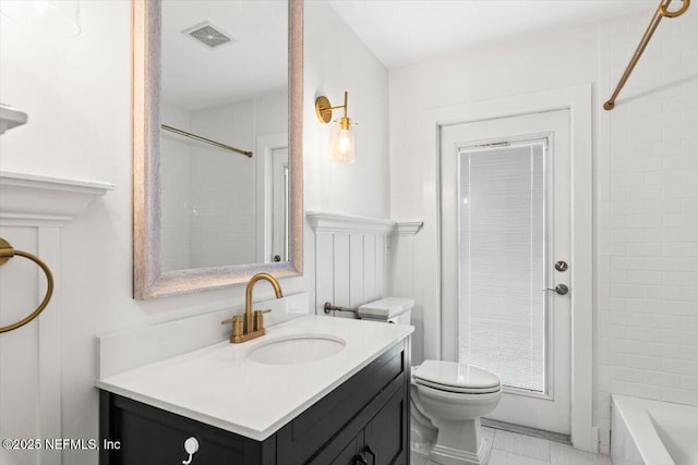 1659 Sea Oats Dr, Atlantic Beach, FL 32233 - bathroom featuring vanity, toilet, and  shower combination