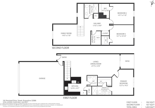 165 Amistad Dr, Saint Augustine, FL 32086 - room layout