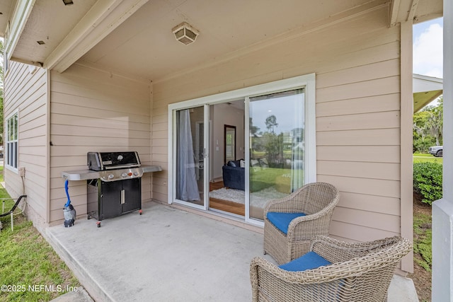 view of patio / terrace featuring area for grilling