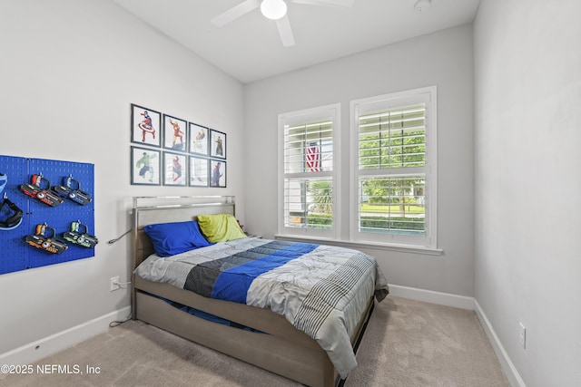 131 Seabrook Dr, Ponte Vedra, FL 32081 - bedroom with carpet, baseboards, and a ceiling fan