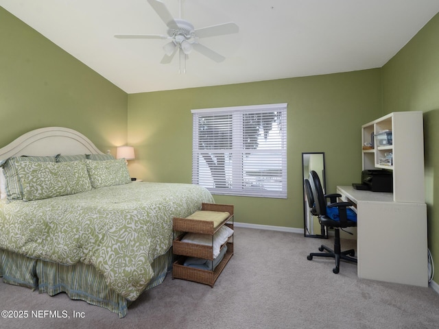 21126 NE 101st Ave, Melrose, FL 32666 - carpeted bedroom featuring an office area, ceiling fan, and baseboards