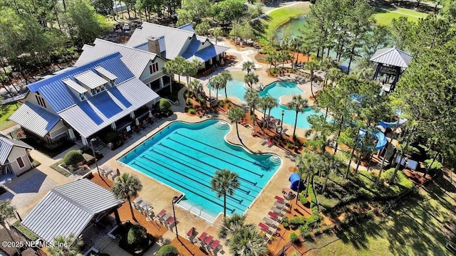1009 Welaka Way, Saint Augustine, FL 32092 - aerial view of a pool