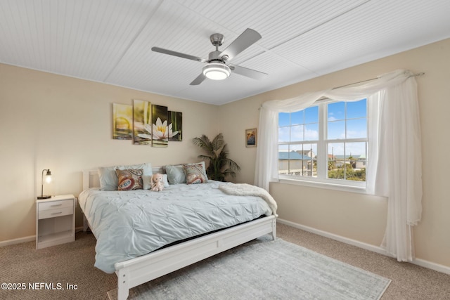925 Tarpon Ave Unit 16, Fernandina Beach, FL 32034 - carpeted bedroom with baseboards and ceiling fan