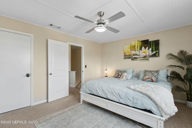 925 Tarpon Ave Unit 16, Fernandina Beach, FL 32034 - carpeted bedroom featuring baseboards and a ceiling fan
