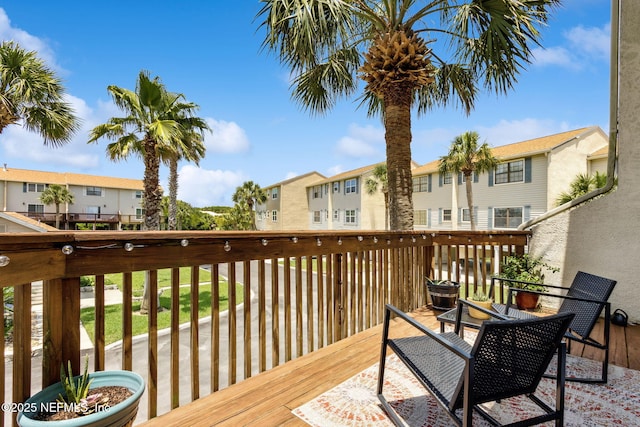925 Tarpon Ave Unit 16, Fernandina Beach, FL 32034 - wooden terrace featuring a residential view