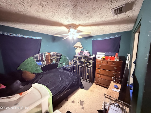 4507 Harbor View Dr, Jacksonville, FL 32208 - bedroom with a textured ceiling and ceiling fan