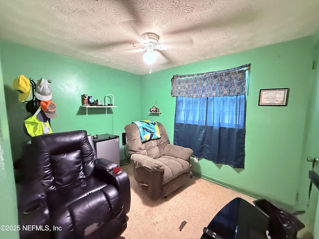 4507 Harbor View Dr, Jacksonville, FL 32208 - bedroom featuring ceiling fan, baseboards, and a textured ceiling