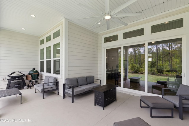 355 Caiden Dr, Ponte Vedra, FL 32081 - view of patio with an outdoor living space and ceiling fan