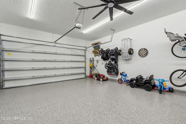 355 Caiden Dr, Ponte Vedra, FL 32081 - garage with ceiling fan and a garage door opener