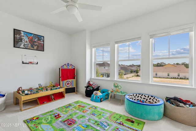 355 Caiden Dr, Ponte Vedra, FL 32081 - recreation room with a ceiling fan and carpet